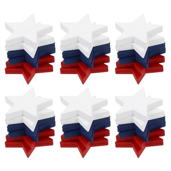 DIY Tre Stjerne Dekor for Pynt 60 Stk Assorterte Patriotiske Stjerner[DB]