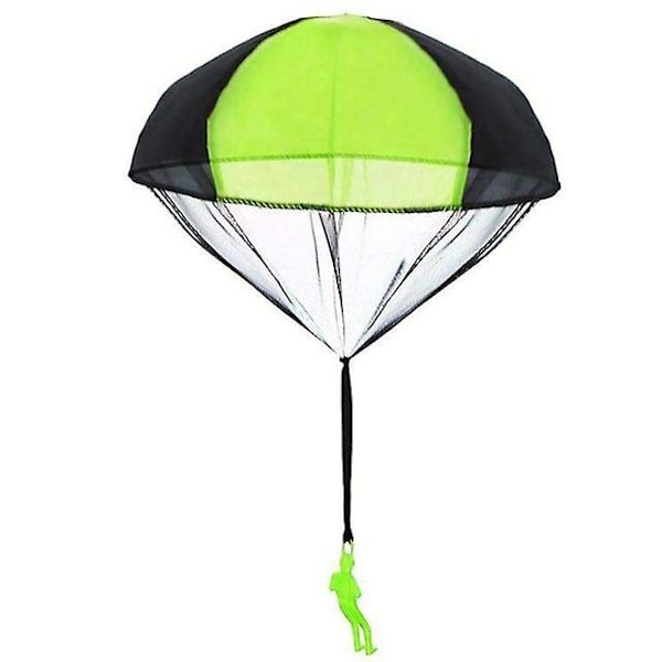 Handkastande Mini Soldier Camouflag Parachute För Barn Utomhusleksaker Spel Pedagogisk Db Green