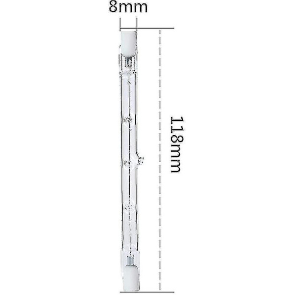200w tilsvarende R7s lineær halogenflomlys 3100lm 2700k J118 sikkerhetslyspære 118mm 4-pak DB