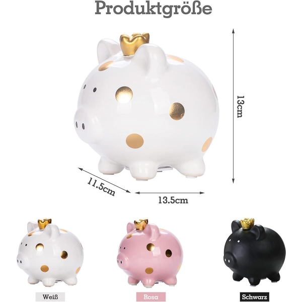 Prinzessin Sparschwein Aus Keramik Rosa, Spardose Fr Mdchen Kinder Hochzeit Baby Taufegeschenke , Sparbchse Zum Ffnen, Piggy Bank Mnze Bank Glcksschwe