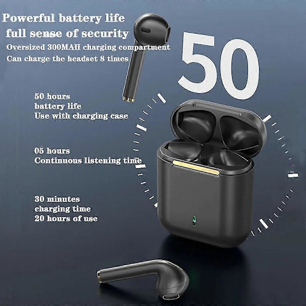 J18 TWS Bluetooth -kuulokkeet, vedenkestävät stereo musiikki pelikuulokkeet, langattomat [Db] Azure Style A