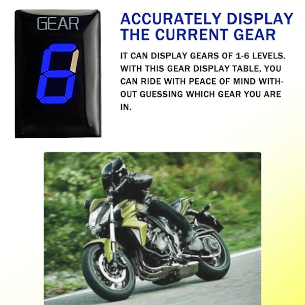 För Honda Ctx1300 Ctx 1300 2014 2015 Efi Motorcykeltillbehör 1-6 Växlar Display Indikator Digital Mätare [db] Red