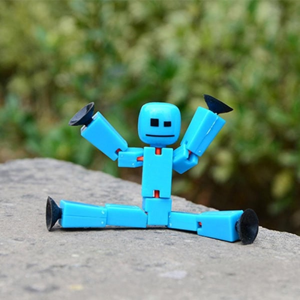 Stickman Sucker Toys Twisting Sticky Robot Toys Action Figure Toys Creative Deformable Stickbot Toys Depression Toys [DB]