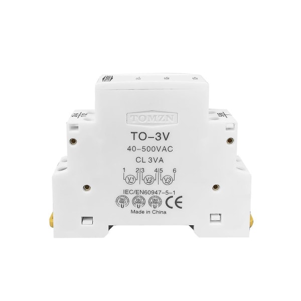 Din Rail 18mm spenningsmåler AC 40-500v trefaset modulært voltmeterindikator LED digital skjerm