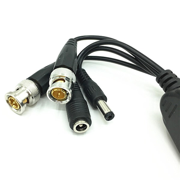 5 Par CCTV Coax BNC Video Power Balun Transceiver til Cat5e 6 RJ45 Kontakt Koaksial/analog HD Twi [DB] Black