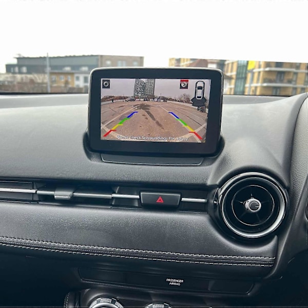 VKAUTO För Mazda 2 Demio DJ Hatch 2015~2021 Fisheye Backkamera Fungerar Med OEM Stereo Backup Backnings Parkeringskamera Adapter [db] Adapter Cable