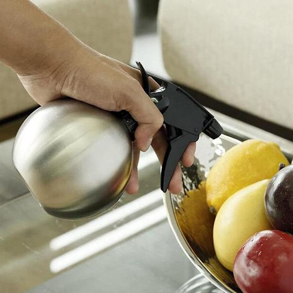 500 ml 304 rostfritt stål vattenflaska trädgård växt sprayflaska liten hushållsdesinfektionsspruta [dB} silver