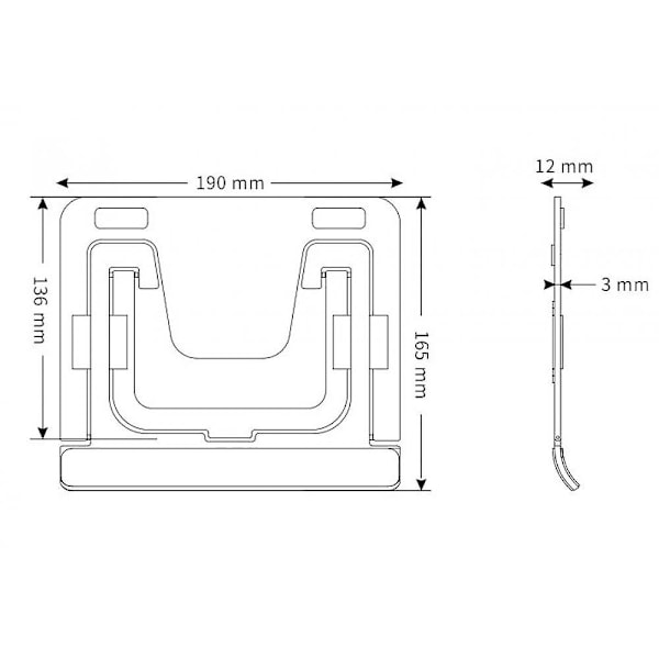 (grå) Justerbar og sammenleggbar nettbrettstativ, bærbar slank aluminiumsholder for skrivebord, kompatibel med Ipad Pro/air/mini, Samsung Tab [Db]