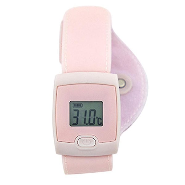 Digitalt Baby Intelligent Bluetooth Termometer Smart Feber Temperatur Armbånd LCD Display Til Børn Voksne db Pink