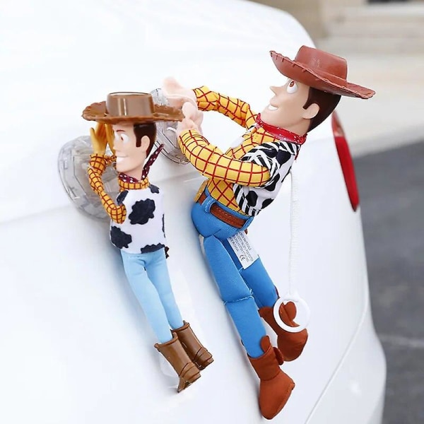 Toy Story Sheriff Woody Buzz Lightyear Bil Dukker Plysj Leke Biler Bakre Anheng Morsomme Leke Søte Bil Dekorasjoner Bursdagsgaver DB 35cm woody B