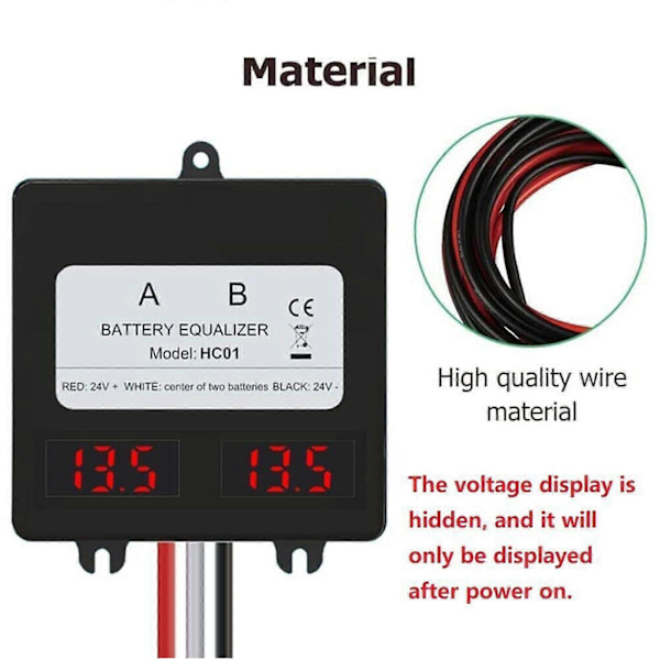 Batteribalansering Equalizer 5A Utjämningsladdare Laddningsbalansering 24/36/48/60V [DB] HA01