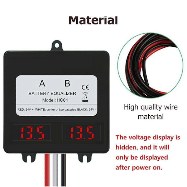 Batteribalanseutjevner 5A Utjevnende Lader Laderbalanseutjevner 24/36/48/60V [DB] HC01