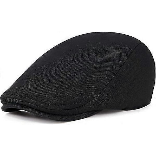 Herre Bomull Newsboy Caps Myk Passform Cabbie Hatt db