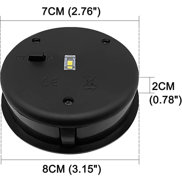 sysy 2 st solcellslampor ersättning topp, 3,15\"X0,78\" LED ersättning solcellslampa topp, används för [DB]