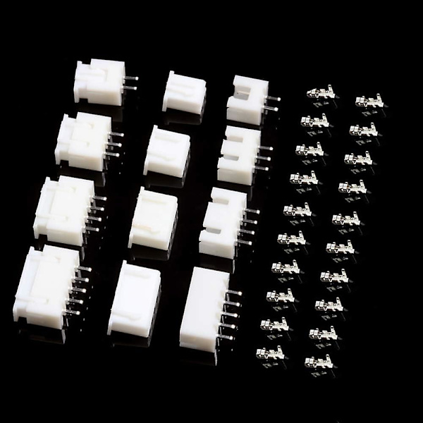 460 stk Jst-kontaktsett, Jst-xh, 2/3/4/5/6-pinners hann/hunn-kontakter, 2,54 mm hunn-pinnekontakter terminaler