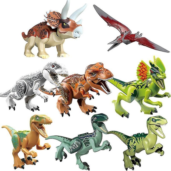 2024 Jurassic Dinosaur Building Blocks Kompatibel  Rex Raptor Ankylosaur Action Figure Modeller Db