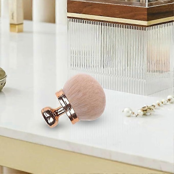Extra Stor Kroppssminkborste För Ben & Bronzer Solskyddsmedel Applikator Foundation Oval Med Väska Guld Svamp [DB] rose golden