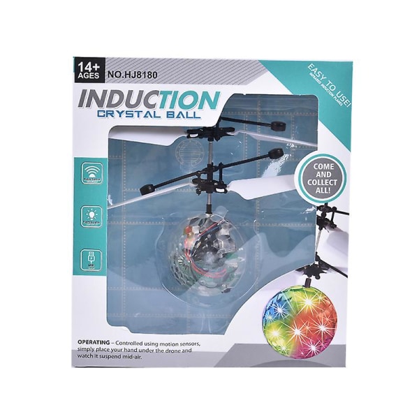 Handflygande Ufo Kristallkula Led Induktionskontroll Hover Leksak Helikopter db