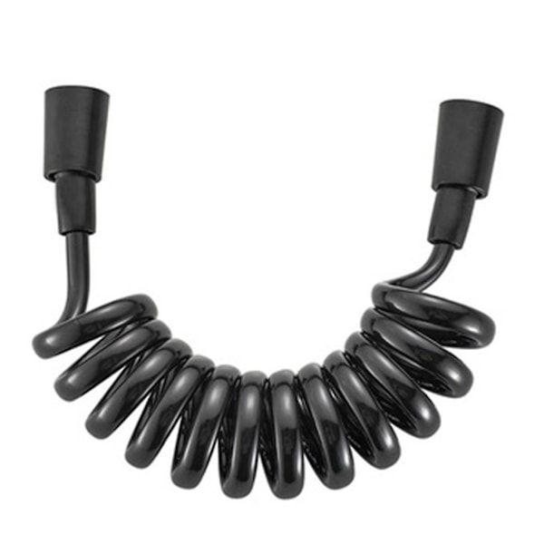 Universal Dusch slang med fjäder, flexibel teleskopisk duschslang, 4-punktsanslutning [DB] Black