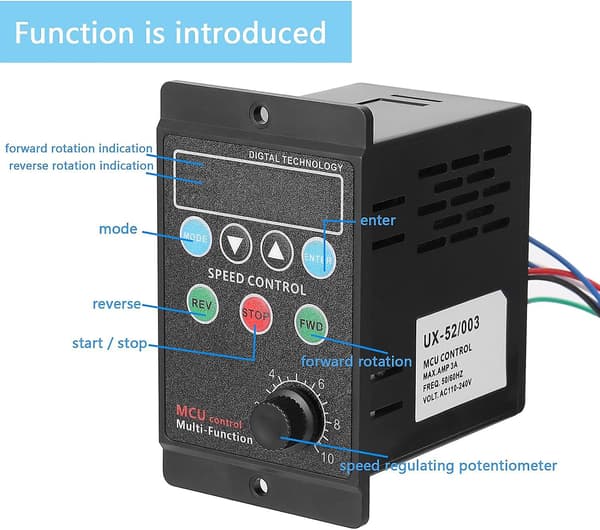 Monitoiminen moottorin nopeudensäädin - 400w Ac220v
