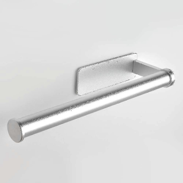 Kjøkkenpapirholder uten boring, Kjøkkenpapirholder veggmontert Kjøkkenpapirholder Oppbevaringsorganisator, Aluminium {Db}