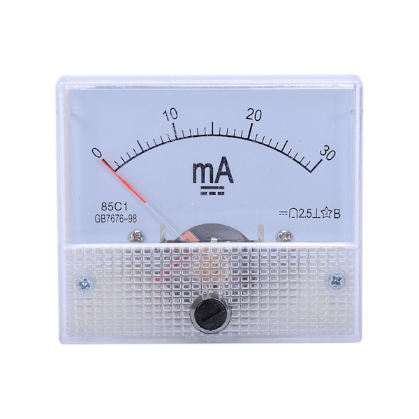 Dc 0-30ma Analogt Strømpanel Måler Amperemeter 85c1 30ma, Hvid