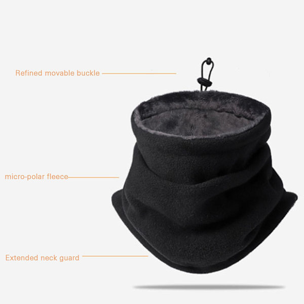 Unisex Utendørs Halsvarmer Vinter Tykk Varm Fløyel Skjerf for Sykling Ski [DB] Navy Blue