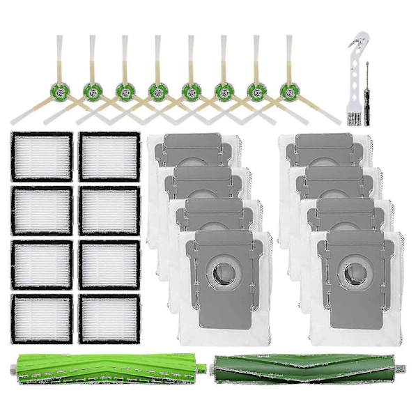 Sett for iRobot Roomba i7 i7+ i3 i4 i6 i8+ j7+ E5 E6 E7 Robotstøvsuger