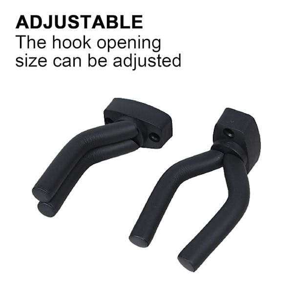 Veggmontert U-formet Elektrisk Gitar Bass Ukulele Display Stativ Krok Holder Henger [db] Black