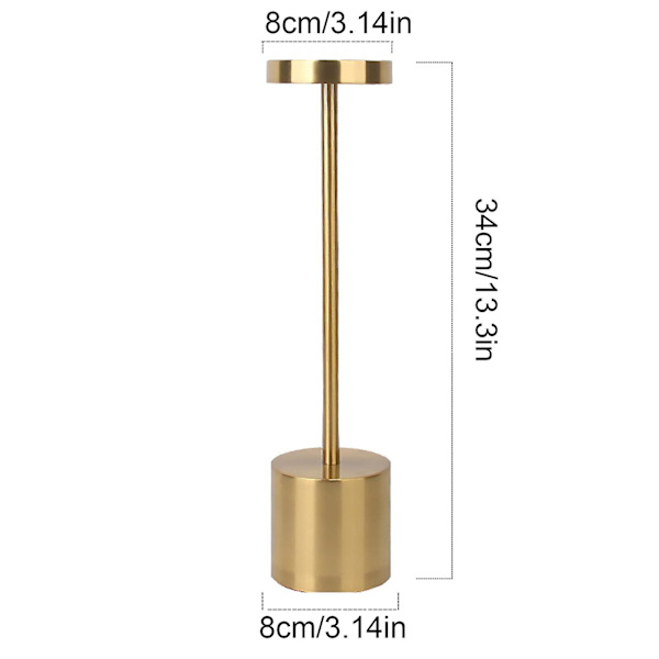 Sladdlös Bordlampa Uppladdningsbar, Sakringt 5000mAh Batteridriven Led Matbord {Db} Silver