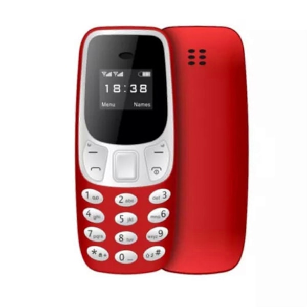 Rød BM10 Mini Dual SIM Mobiltelefon Bluetooth Dialer GSM 2G MP3 Stemmeendrer db Red
