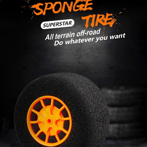 \"RC Fjärrkontroll Bil Svamp Hjul Fjärrkontroll Bil 360 Rotation Stunt Tumlande Bil Barnleksaker För Pojkar Flickor Födelsedag\" [db] Orange