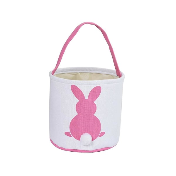 Easter Bunny Basket Buckets, Cute Personalized Canvas Cotton Tote Bags Basket For Easter Party Gift [DB]