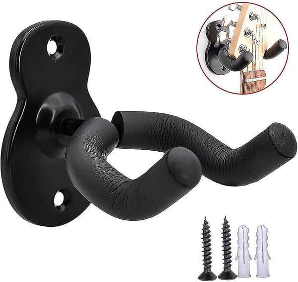 Väggfäste för gitarr, 3-pack, svart metall, för akustisk elbas, ukulele, banjo, mandolin {DB}