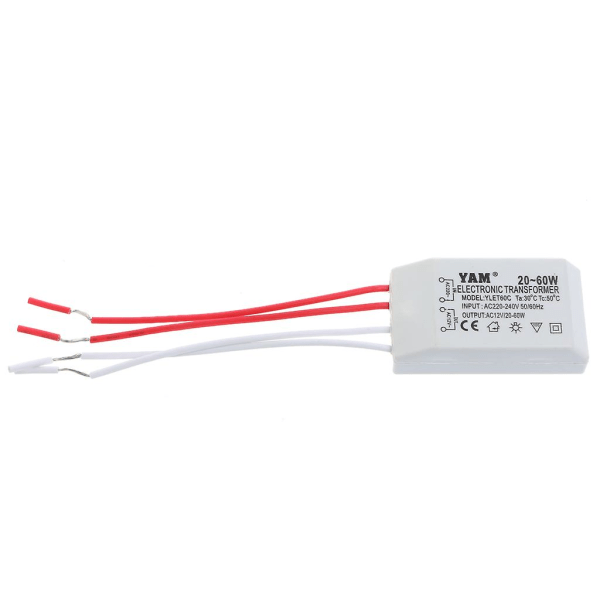 40w 12v Muuntaja Halogeeni Led Lamppu Virtalähde Ohjain Elektroninen Sovitin Uusi [DB] White