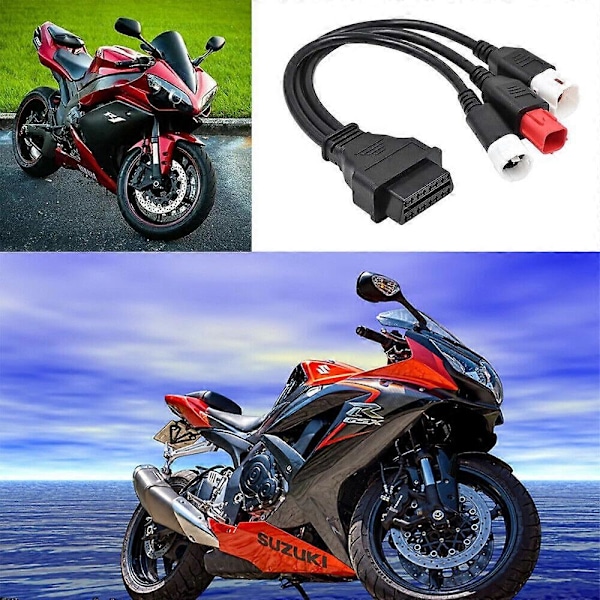 För Yamaha 3, 4 och 6-pin OBD2 Diagnostikkabel OBD Felkodsläsare Adapter [db]