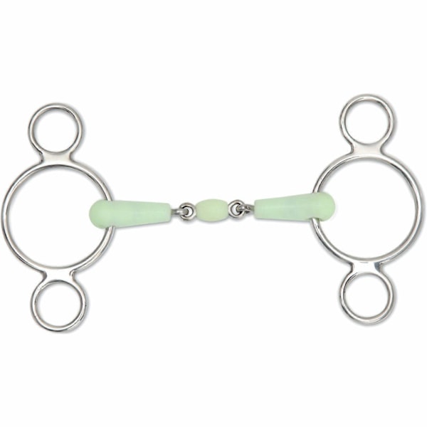 Equikind Peanut Hevosen 2 Renkaan Gag-Ohjat {Db} Pale Green 4.5in