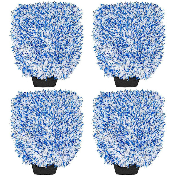 2024 4-pak Mikrofiber Vaskehandsker Rengøringshandsker Professionelle Svampe Vaskehandsker db