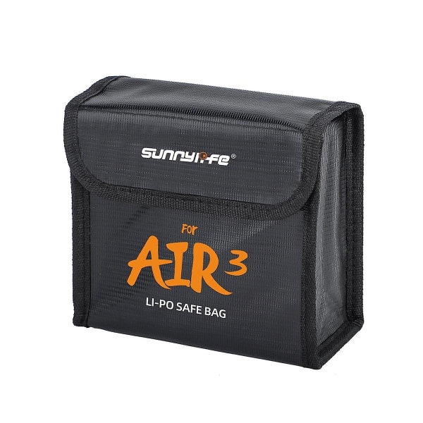 For Air 3 batteri Eksplosionssikker taske Lithium sikkerhedsopbevaringspose Flammehæmmende beskyttelsespose Ac