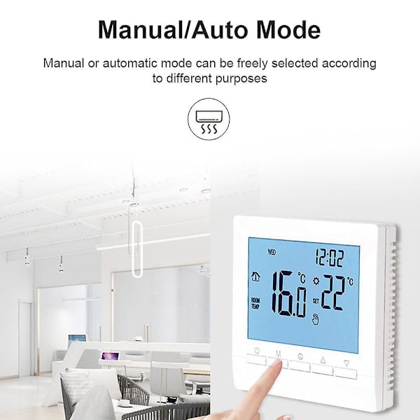 Digital Termostat Programmerbar Gasskjele Varme Temperaturregulator Intelligent Termostat Romtemperaturkontroller Energisparing Te [Db] Orange Backlight