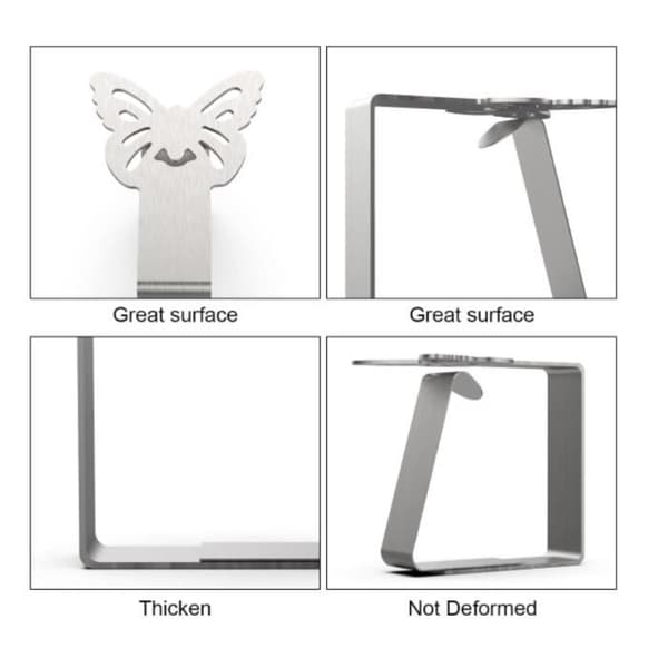 Utendørs dukklips - 8 deler - Justerbare dukfester - Sommerfugldesign - Sølv[YJD] Silver