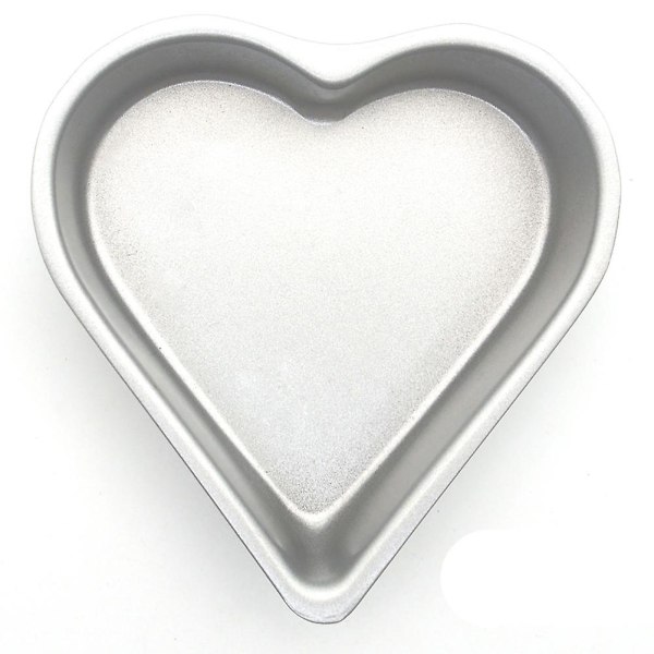 Non-stick Kärlekshjärta Jordgubbsform Kakfat Bakning Ost Brödbricka Gelé Mould Kökstillbehör Db Silver heart