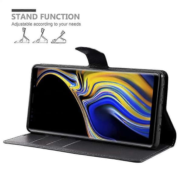 Galaxy NOTE 9 Skal - Skyddsfodral med kortfack och stativfunktion [DB] PHANTOM BLACK Galaxy NOTE 9