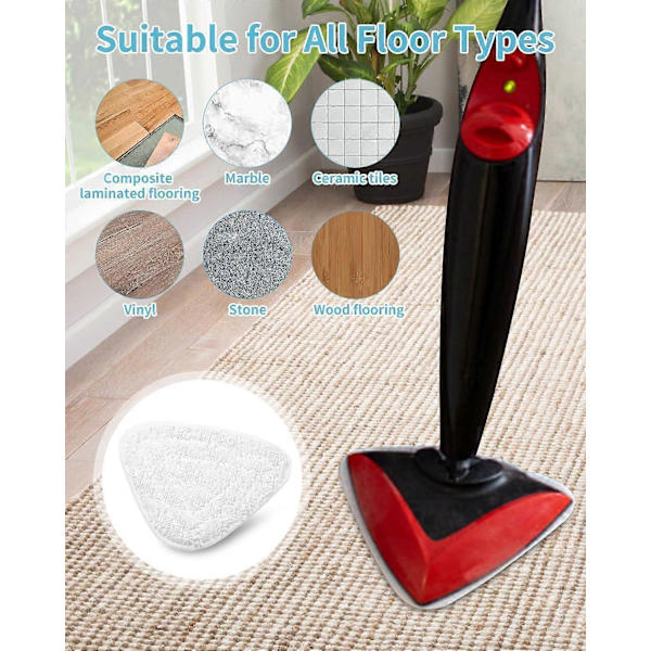 Stykker Vileda Steam Mop Refill, Mikrofiber Moppeklut [DB]