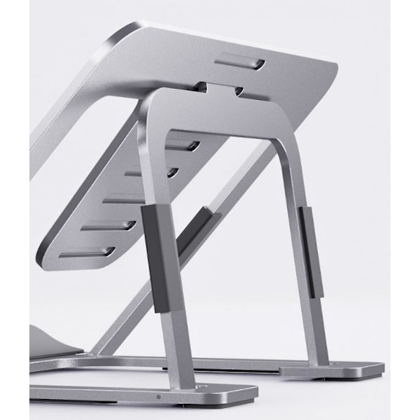 (grå) Justerbar og sammenleggbar nettbrettstativ, bærbar slank aluminiumsholder for skrivebord, kompatibel med Ipad Pro/air/mini, Samsung Tab [Db]