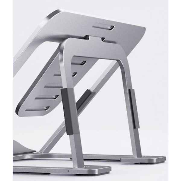 (harmaa) Säädettävä ja taittuva tablettiteline, kannettava ohut alumiininen teline pöydälle, yhteensopiva iPad Pro/Air/Mini, Samsung Tab [Db]