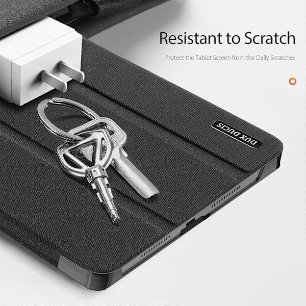 For Lenovo Tab K11 Plus Deksel Tri-Fold Stativ Lærdeksel Auto Våkne/Sovne [DB] Black