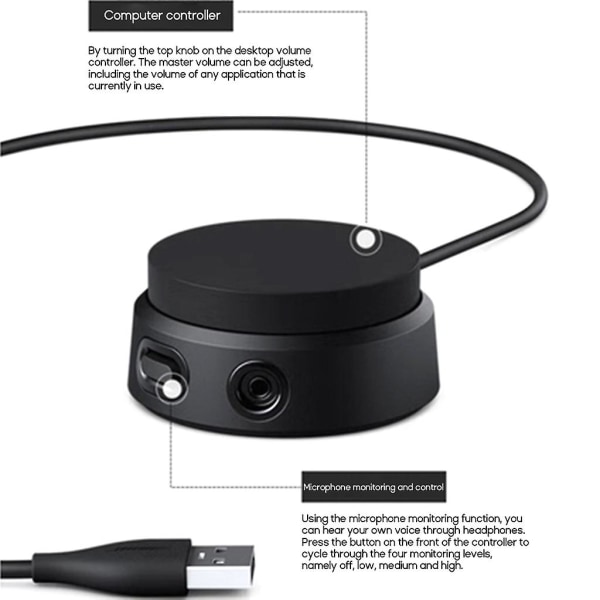 Usb-kontrollerkabel for A10 A40 Qc35 Ii Qc45 Gaming-headset Dc5v0.3v [DB]