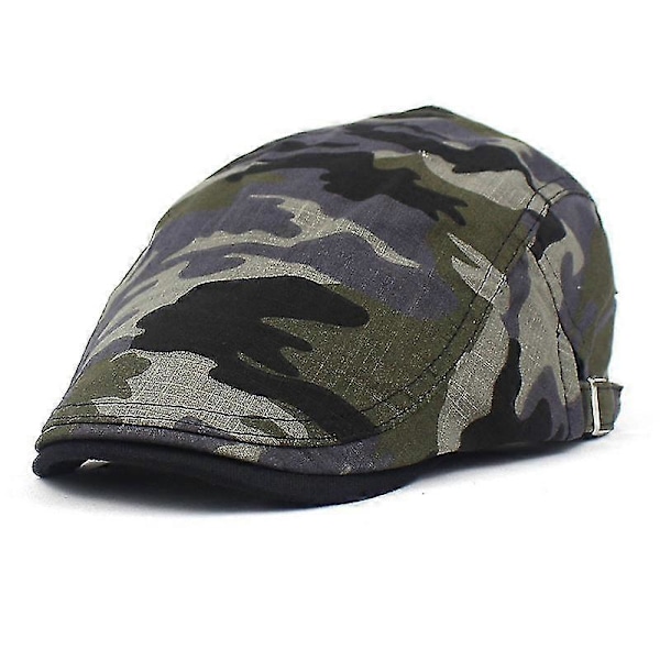 Sommer Newsboy Caps Menn Bomull Flat Caps Kvinner Painte [DB] style 2 55to62cm adjustable