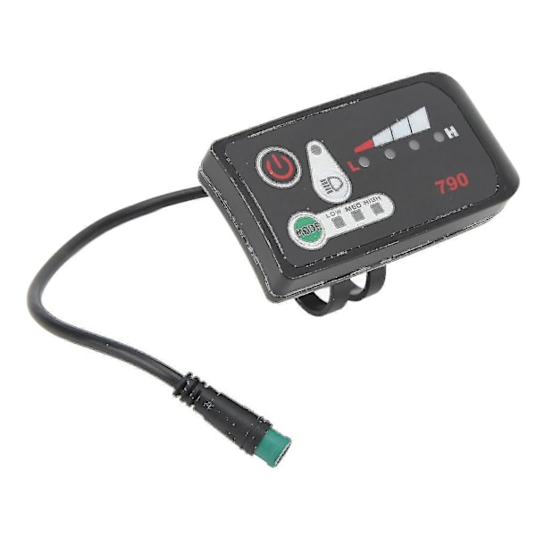 Elektrisk Cykel LED Strömdisplaypanel Elektrisk Cykel Modifiering Displaymätare Med Vattentät 5p Hankontakt För 22.2mm Styre [DB] 48V